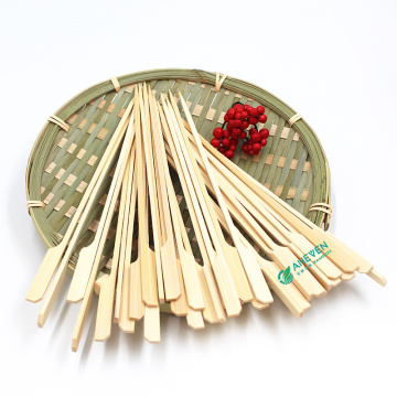 Wholesale Food Grade Eco-friendly Natural Bamboo Teppo Skewer Gun Shaped Flat Teppo Skewer